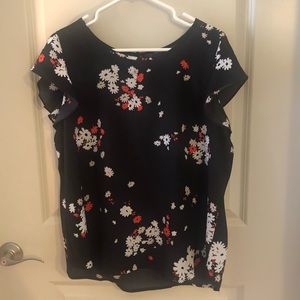 Flowered Work Blouse